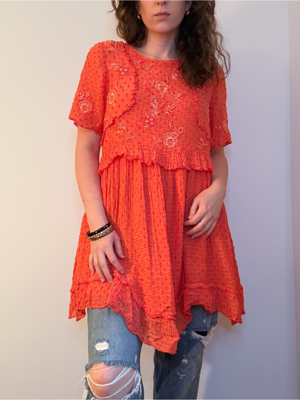 Ranna Gill for FP Embroidered Babydoll Dress